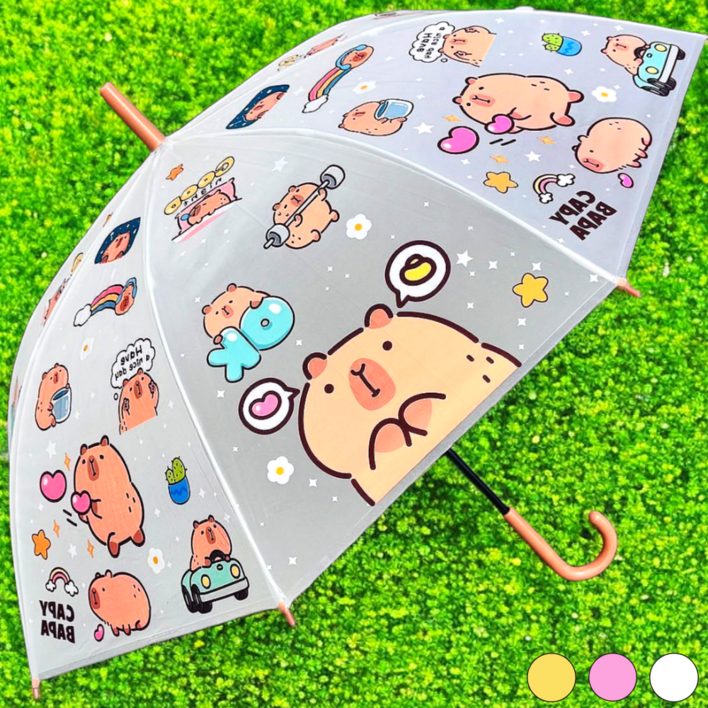 상상봉봉 카피바라 귀여운 튼튼한 학생 자동 장우산