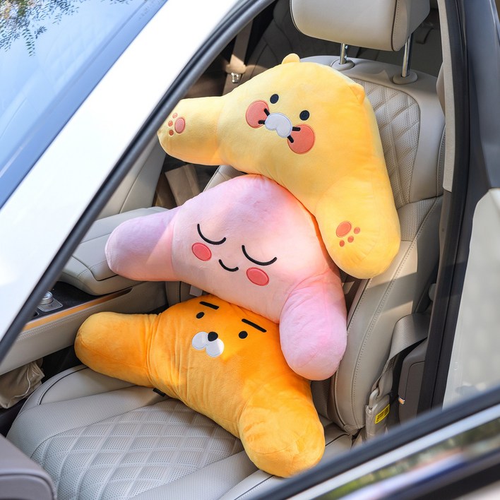 카카오프렌즈 어부바 차량용 등쿠션 등받이 허리쿠션, 춘식이, 1개