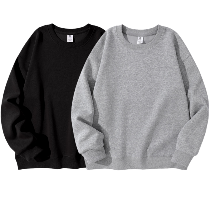 11 남자 면 오버핏 빅사이즈 맨투맨 긴팔티 남여공용 2장 세트