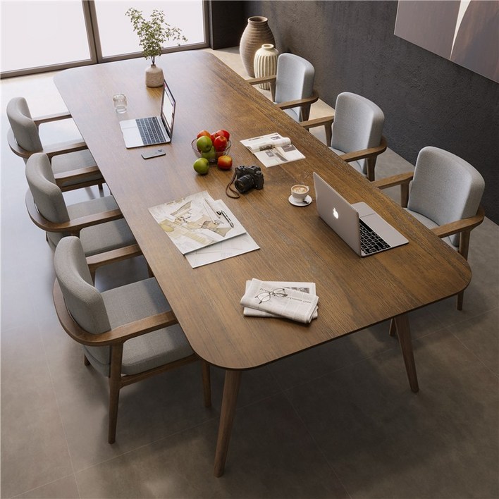 8인용식탁 10인용식탁 테이블 수입 카페 대형 원목 회의장 롱테이블 의자세트