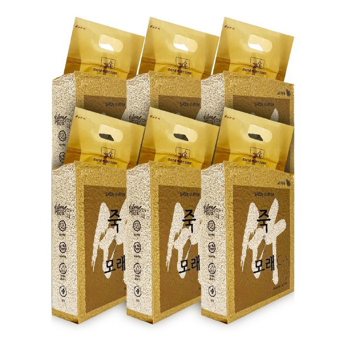 백년애 리얼 대나무 써서 만든 고양이 두부모래 2.5kg 6개 스틱형 벤토형 가는 입자, 2.5kg, 6개