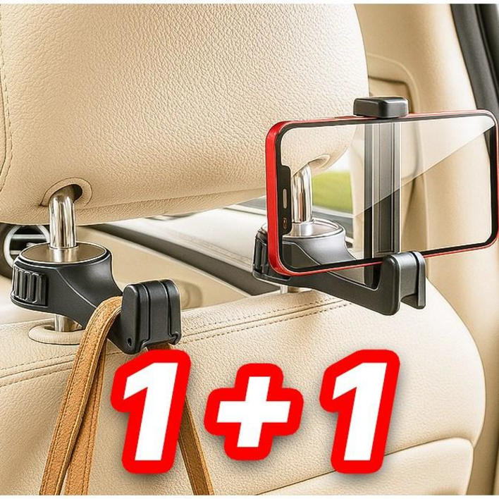 필모어 차량용 핸드폰 가방걸이 뒷자석 거치대, 화이트, 2개