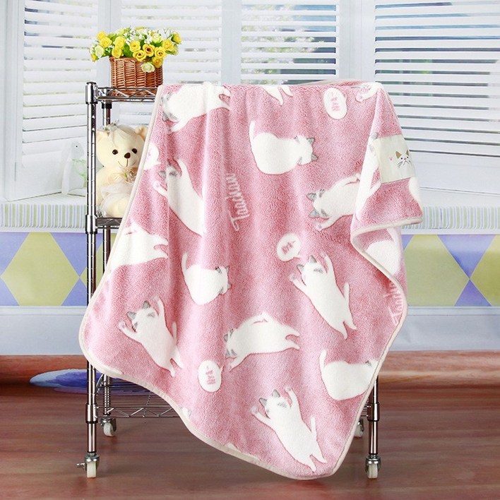 라브와 고양이 극세사 이불 포근 무릎담요 라브와 고양이 극세사 이불 포근 무릎담요
