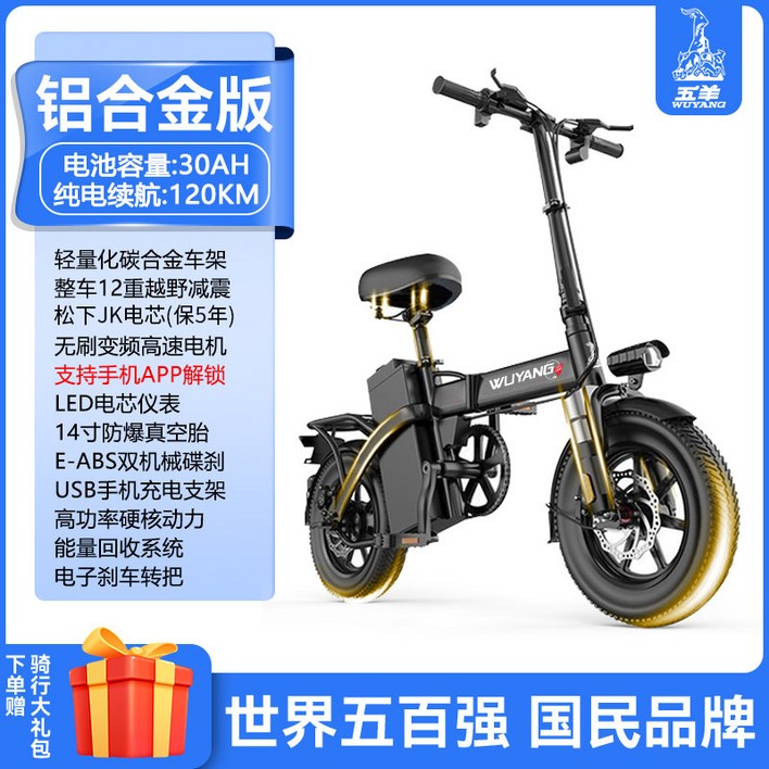 자전거 구동되는 합금 알루미늄 배터리 리튬 운전 Wu, 16 초경량 알루미늄 합금 버전 3