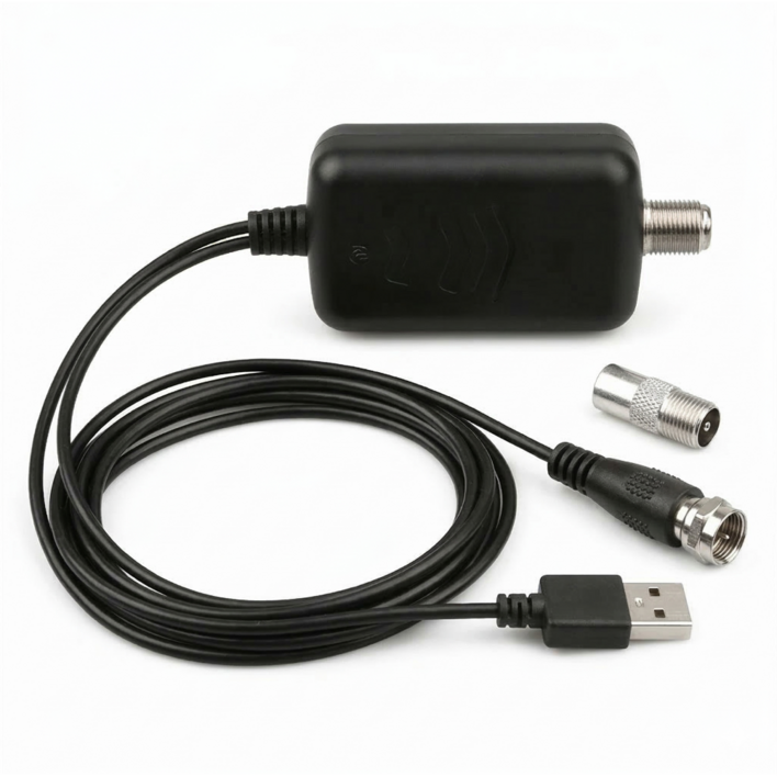 실내 TV 안테나 신호 증폭기 USB HDTV 수신 부스터 케이블, 1개, 단일상품
