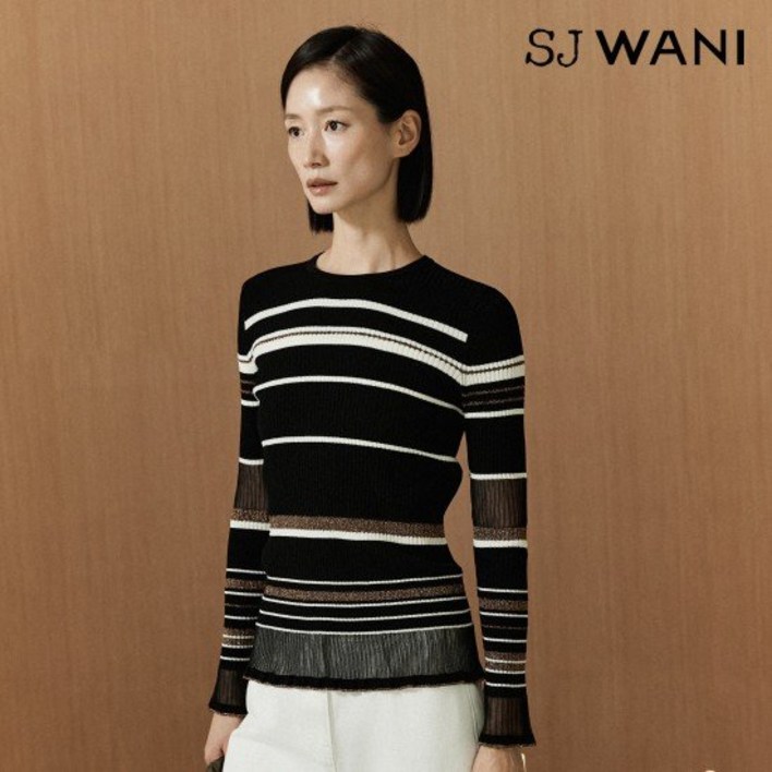 SJ와니 26SS 엘리떼 스트라이프 시어 풀오버 1종