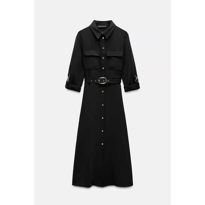 9Y12024 ZARA 여자신상 카라넥원피스 스타일리시 A라인 롱원피스  8741261