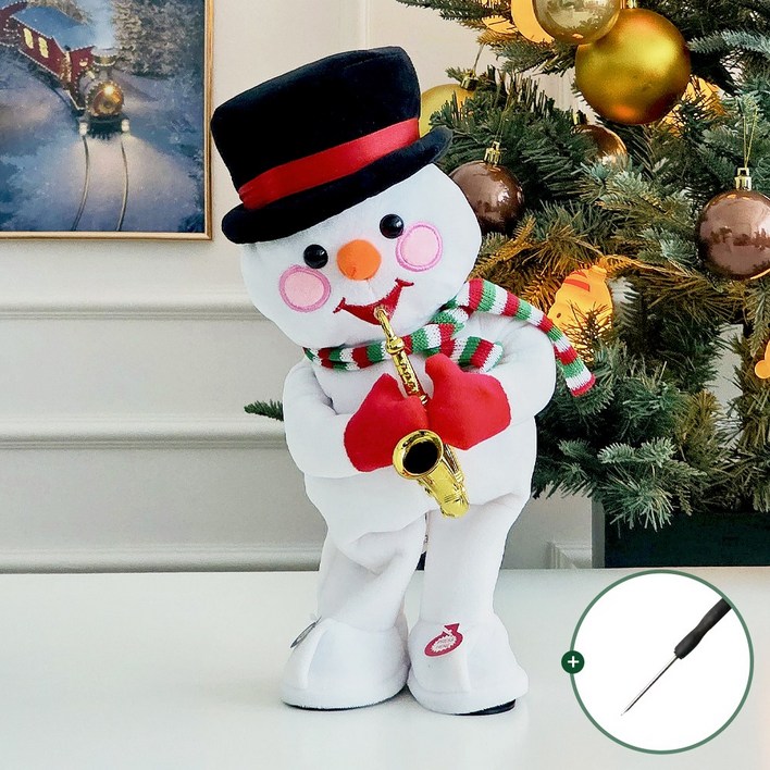 눈사람 춤추는인형 크리스마스 장식 움직이는 멜로디 인형 소품 댄싱트리 말따라하는인형