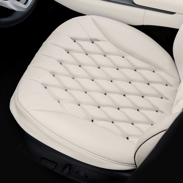 아임반 차량용 프리시트 방석, 슬림형바닐라베이지, 1개