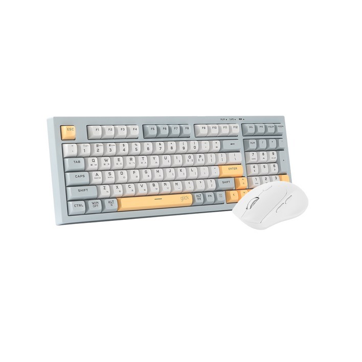 지클릭커 오피스프로 WMK50 사일런스 M 98 무선 키보드 마우스 세트, 일반형, 네이비블루, WMK50