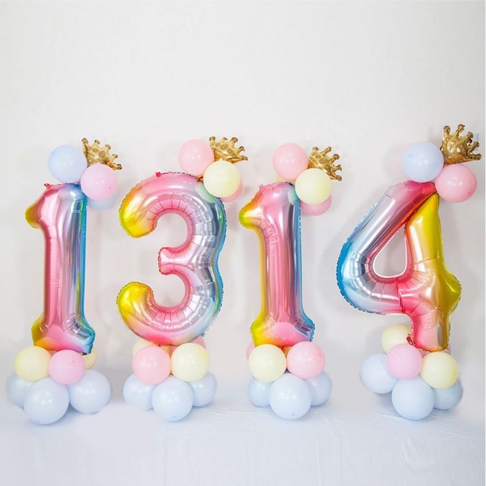 초대형 왕관 숫자 풍선 생일파티 숫자 은박 풍선 파티 풍선