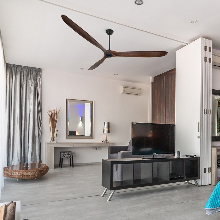 스피아노 스톰 대형 우드 대형 실링팬 223cm BLDC 모터, 월넛