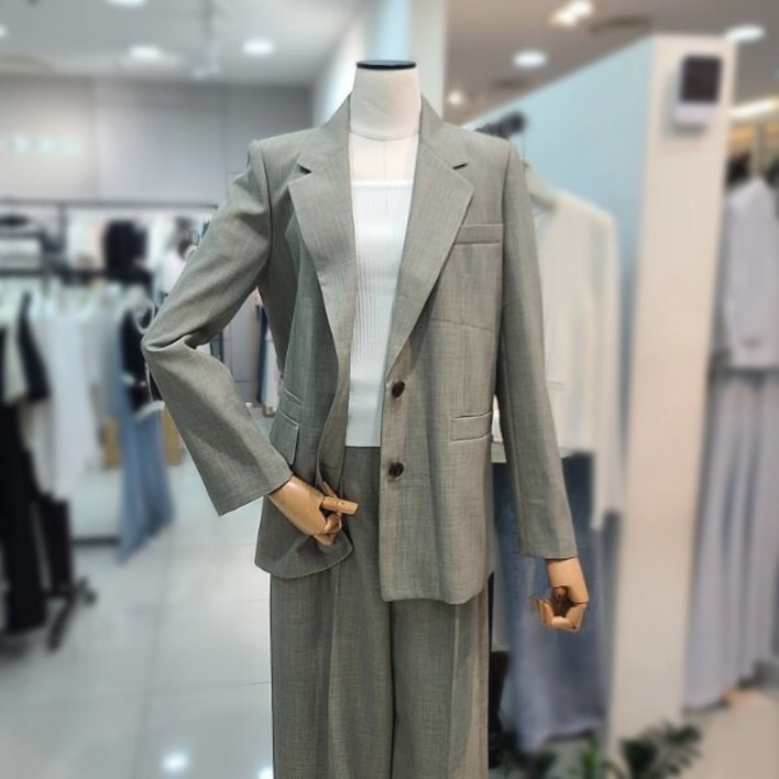 잇미샤 잇미샤  싱글 버튼 셋업 테일러드 자켓(ITO8BJK600)_DG