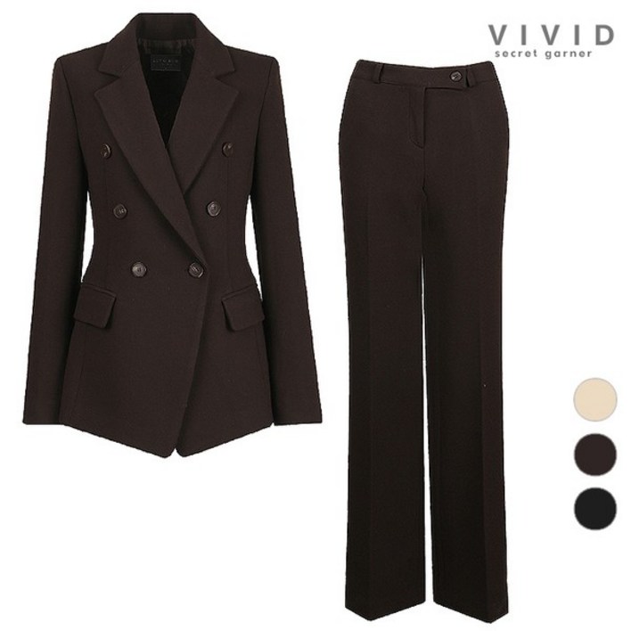 비비드시크릿가너 VIVID SET 여성 린스 겨울정장자켓+통팬츠 세트