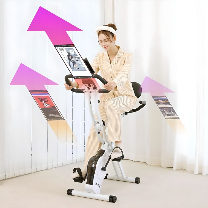 데이액션 실내자전거 스마트폰 페달스크롤 브라우저 앱 호환 거치대증정