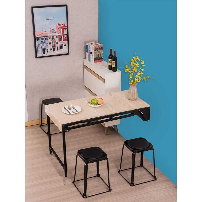 벽걸이 변형접이식 테이블 식탁 선반 책장 발코니, 13. 3단 80모델 (95x80)