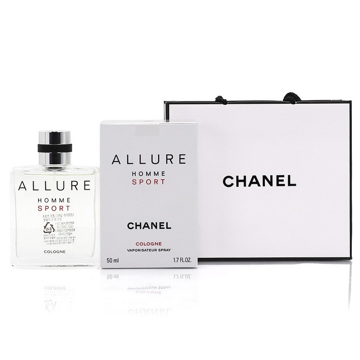 정식 한글라벨 백화점제품 샤넬 알뤼르 옴므 스포츠 코롱 오 드 뚜왈렛, 쇼핑백 동봉, 1개, 50ml