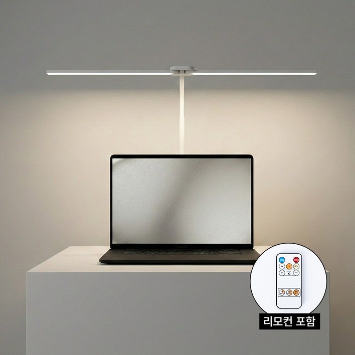 아이스터디 70cm 프로 와이드 LED 학습용 독서등 스탠드 책상 조명 클램프형  리모컨포함