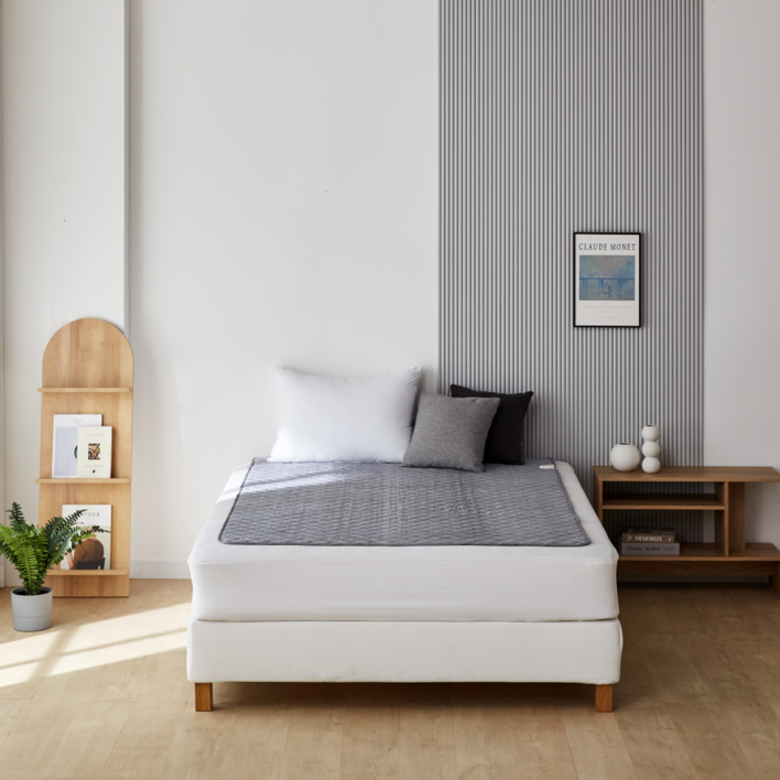 국내생산2025년 1월 최신형 품절임박당일출고 한일의료기 프리미엄 탄소열선 전기요 그레이 패턴 더블 HL204D 135180cm 싱글100180cm