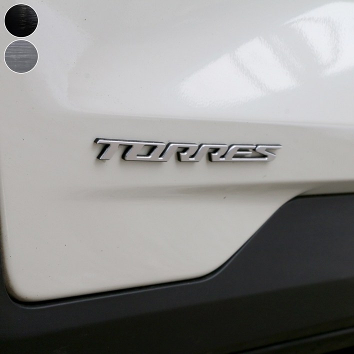 모터스파이 KGM 호환 토레스 휀다 알루미늄 투톤 레터링 엠블럼 몰딩