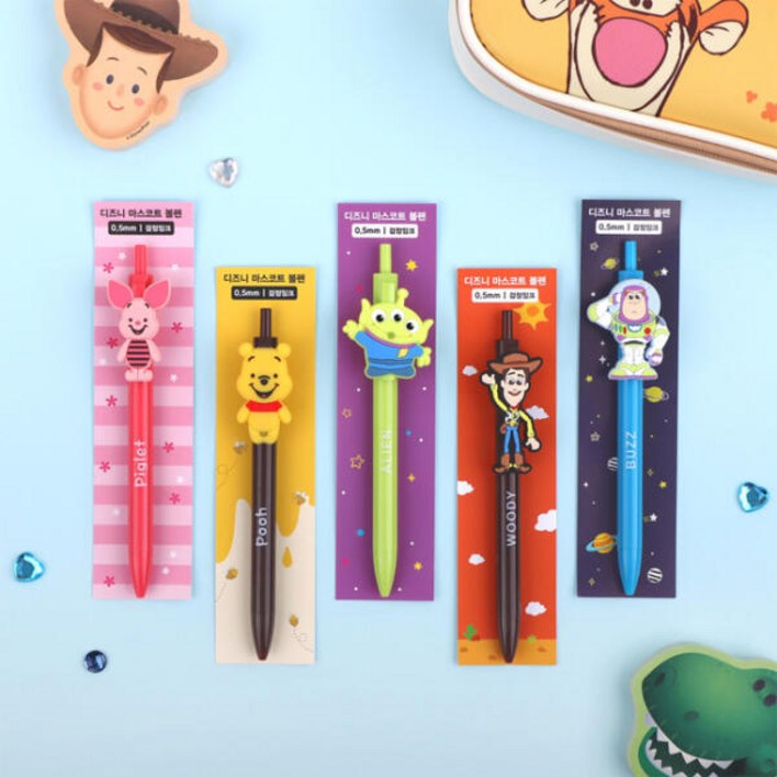디즈니 캐릭터 마스코트 볼펜 5 option