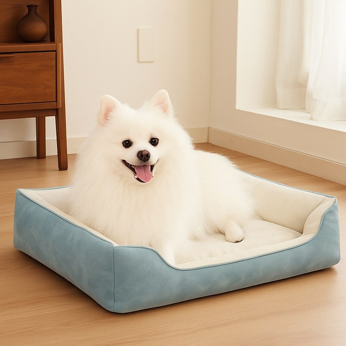 쇼피고 반려동물 쿠션 방석, 1개, 하늘색