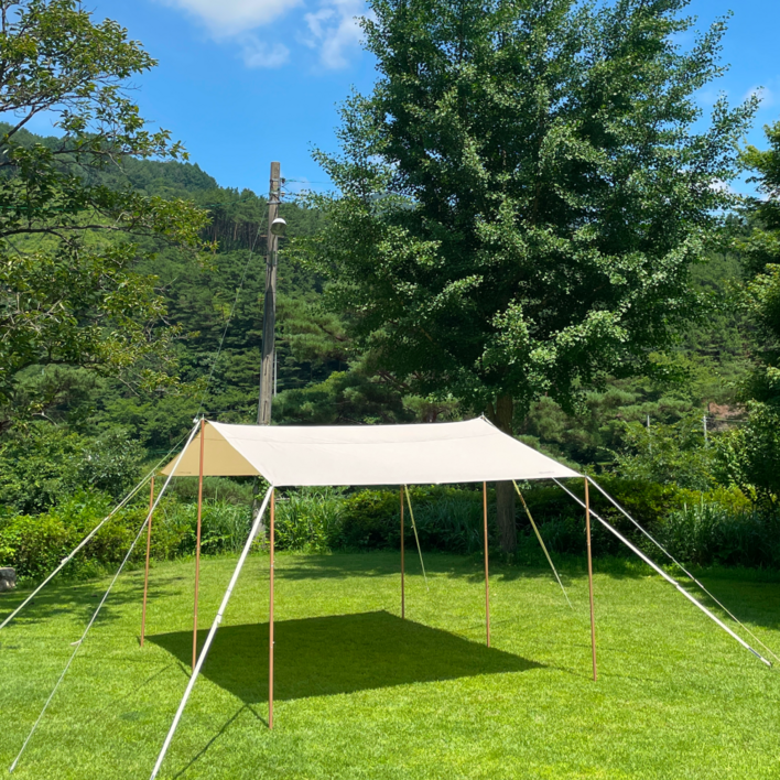 플콘 면타프 감성 캠핑 아이보리 TC면 타프