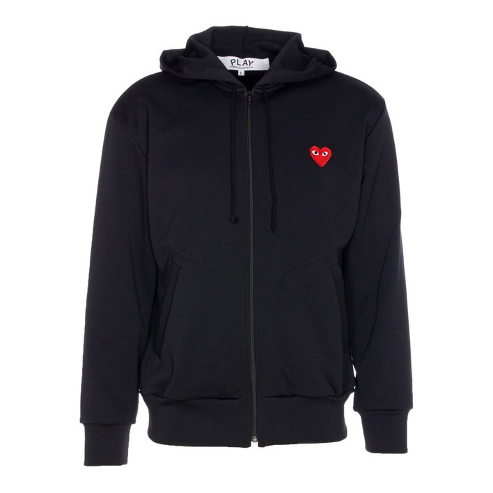 꼼데가르송플레이 하트 자수 후디