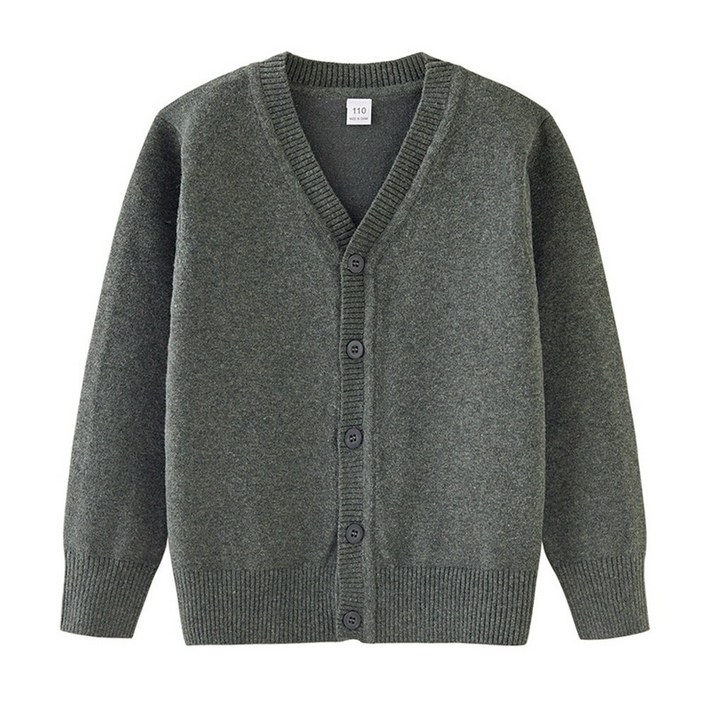 지디오 주니어 공용 브이넥 니트 가디건 교복 스타일 학생 가을 겨울 간절기 베이직 스웨터 아우터