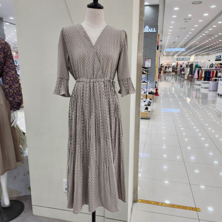 무자크 V넥옆스트링원피스MO7WOP02GN