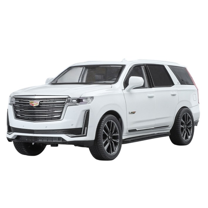 다이캐스트 124 캐딜락 에스컬레이드 5세대 SUV 합금 풀백 자동차 모형, 1개, 화이트