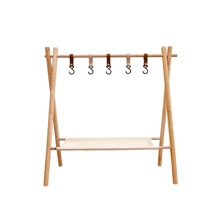 던 감성 캠핑용품 우드 인디언행어 캠핑행어  가죽고리포함