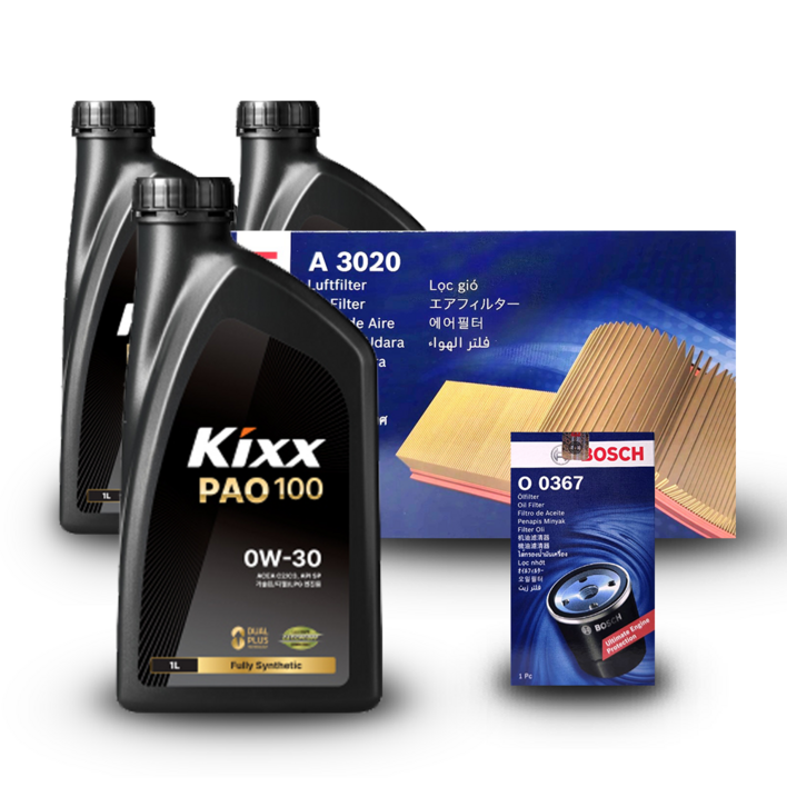 쏘렌토 MQ4 2.5터보 가솔린 엔진오일세트 킥스 파오100 0W30 PAO100 구 파오1