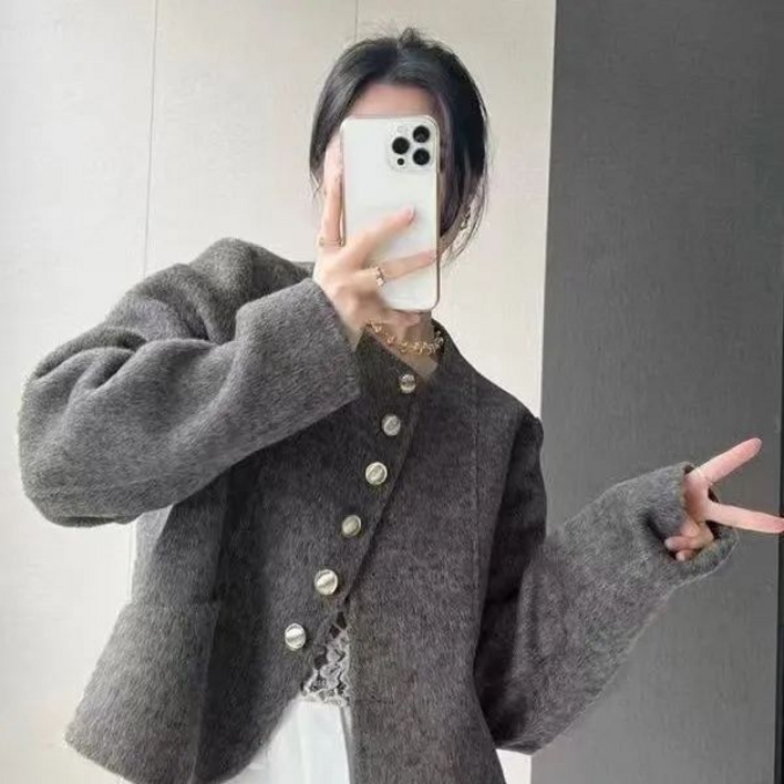 여성코트 숏코트 모직코트 자켓 점퍼 WT24090926 54 여성코트 숏코트 모직코트 자켓 점퍼 WT24090926 54