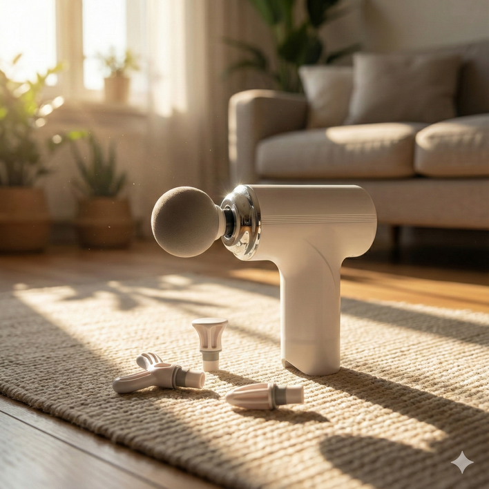 에코마음 무선 미니 전동 마사지건  헤드 4종 세트