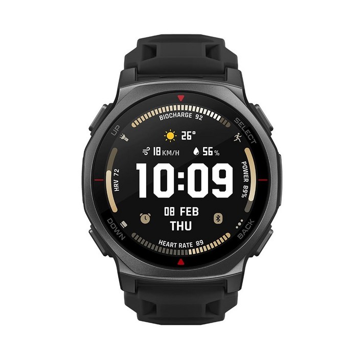 어메이즈핏 스마트워치 TREX 3 PRO, GPS  블루투스, 4.4cm, 블랙