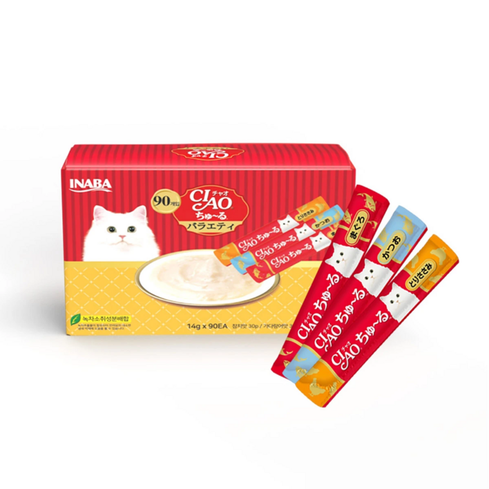 이나바 차오 츄르 3종 14g x90개입 고양이간식 코스트코