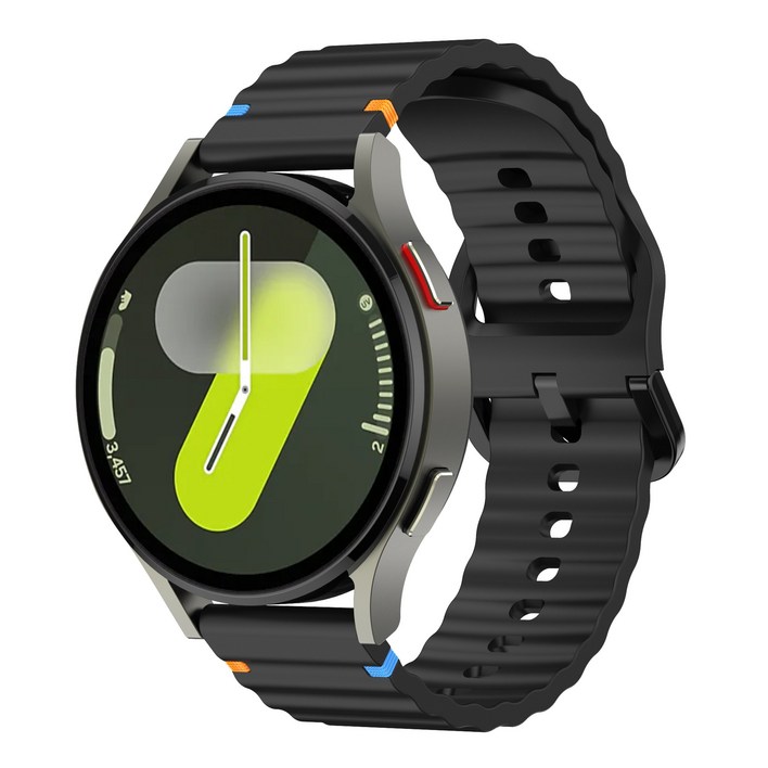 갤럭시워치 호환 컬러풀한 스티치 실리콘 스포츠 스트랩 20mm 22mm