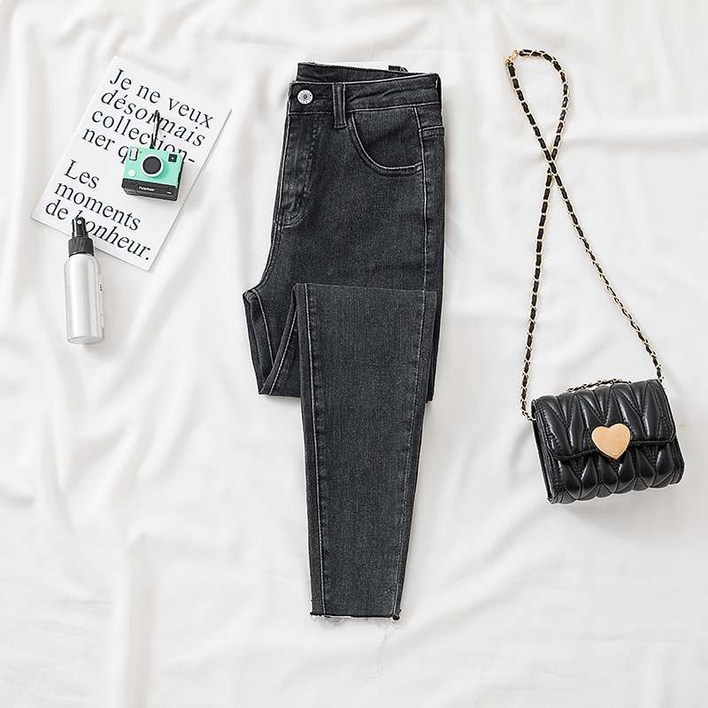 라이트 블루 슬리밍 트렌디 데님 팬츠