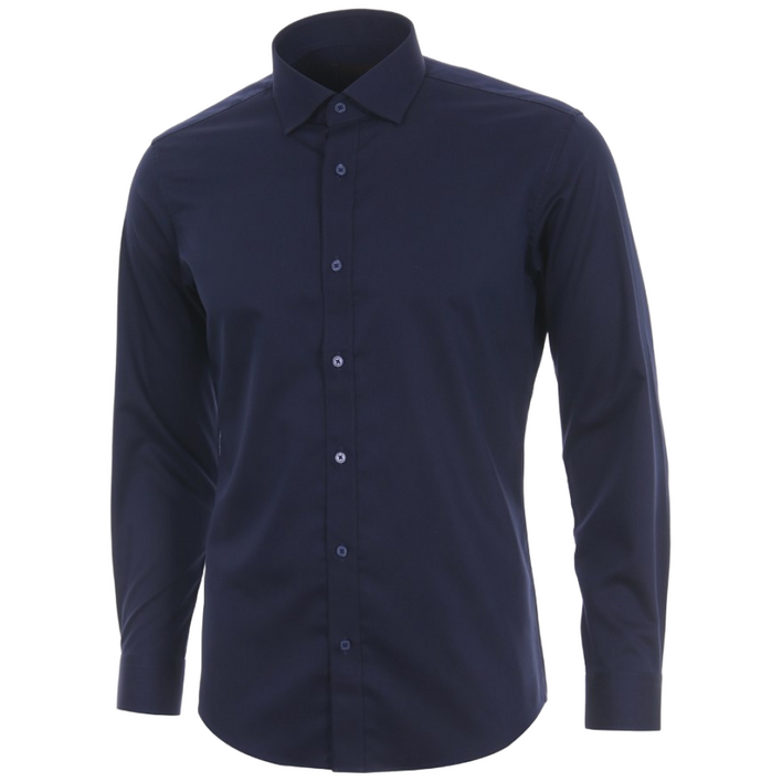 엘르 남성 TR 트윌 스판 히든 스냅버튼 슬림핏 긴팔셔츠 11210