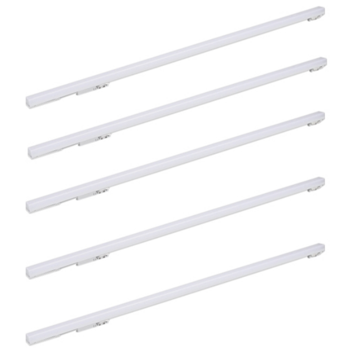 엘포스 LED SIMPLE 1200mm 티에스라인등 레일조명 특허등록 TS라인등 슬림형 고출력 플리커프리 바디화이트 니트럴장갑1개포함, 5개, 전구색