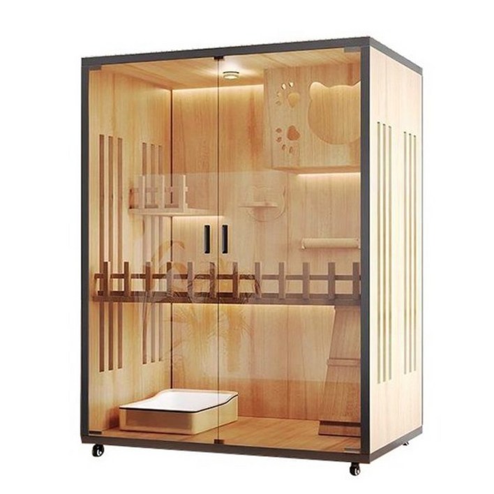 공간녹백 고양이 호텔 캣 타워 폴 원목 빌라 대형 아파트