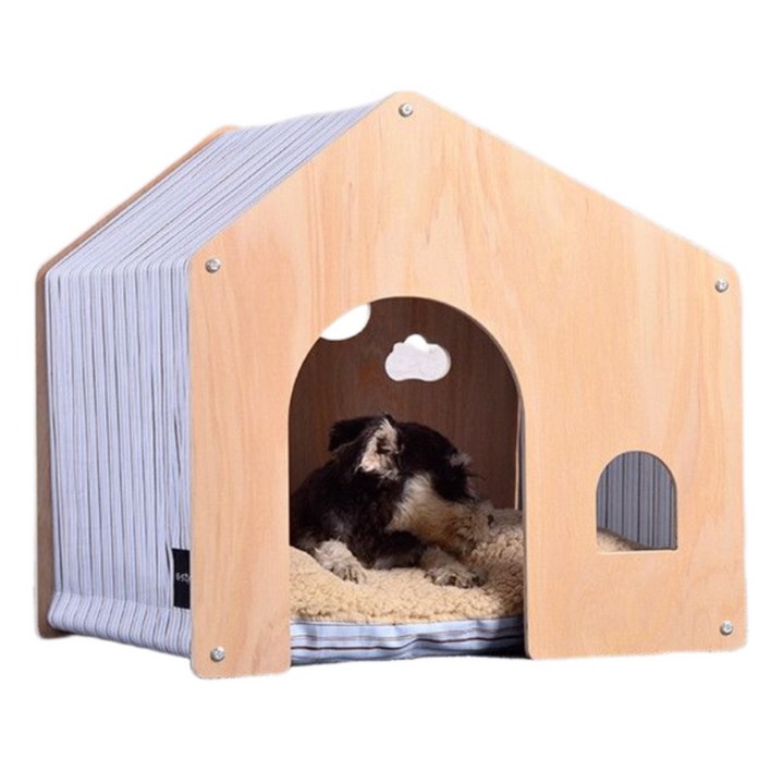 가온라이프 애견 원목하우스 숨숨집 애견하우스