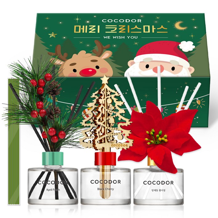 코코도르 크리스마스 디퓨저 120ml x 3종 리드스틱 3종 x 5p 선물세트 코코도르 크리스마스 디퓨저 120ml x 3종 리드스틱 3종 x 5p 선물세트