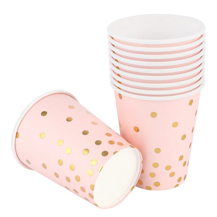 컨페티 파티컵 핑크 240ml