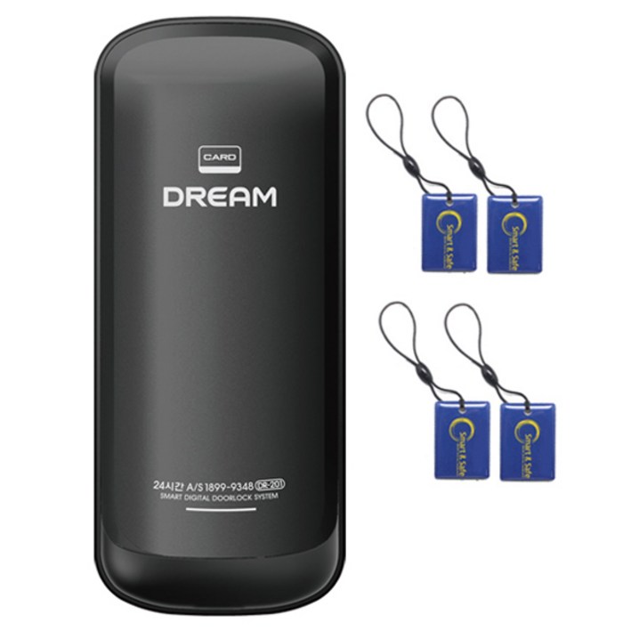 드림록 카드키포함 보조키 손잡이 없음 디지털 도어락 DR201