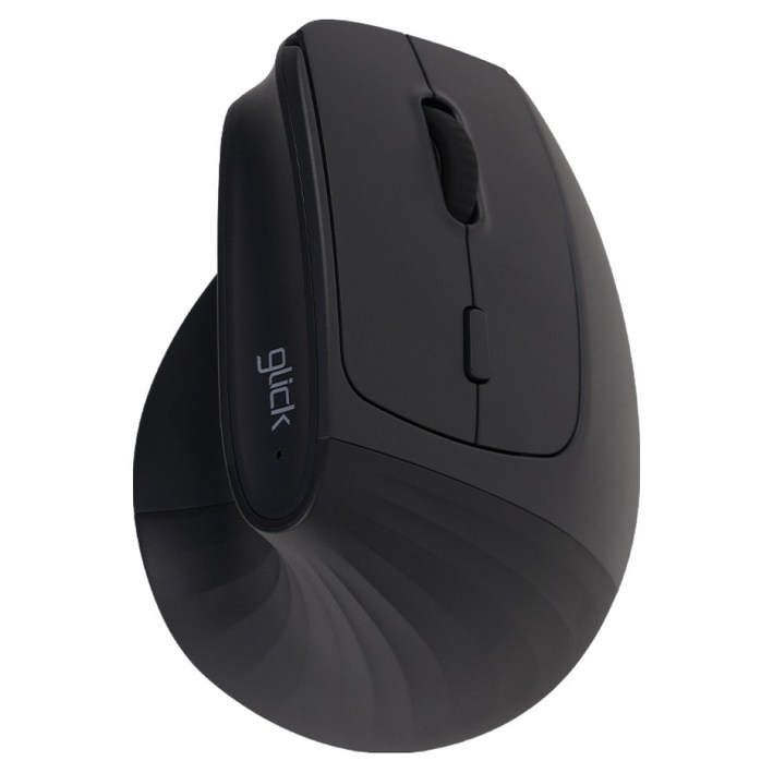 지클릭커 오피스프로 사무용 버티컬 인체공학 무소음 블루투스 무선 마우스 OP80, 블랙, OP80