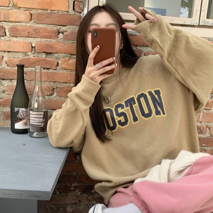 소니오 여성용 보스턴 소프트 맨투맨