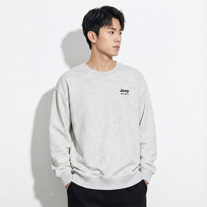 지프 남녀공용 패셔너블 코튼 라운드넥 맨투맨