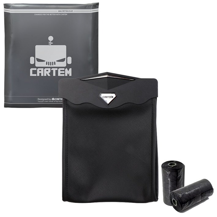 카템 감탄 차량용 휴지통  리필봉투롤 2p 세트